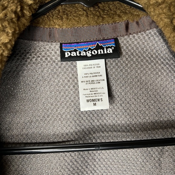Patagonia Vest Womens Size Medium Brown Sherpa Deep Pile Full Zip Fleece. - Picture 6 of 7